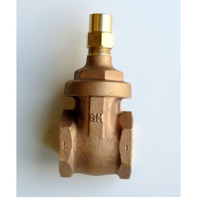 Bronze 'WRAS' approved gate valve screwed bsp lockshield